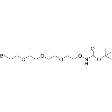 Boc-Aminooxy-PEG3-bromide结构式