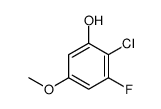 2-chloro-3-fluoro-5-methoxyphenol Structure