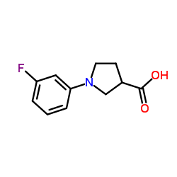 1-(3-Fluorophenyl)-3-pyrrolidinecarboxylic acid Structure
