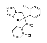 1,2-bis(2-chlorophenyl)-2-hydroxy-3-(1H-1,2,4-triazol-1-yl)propan-1-one结构式