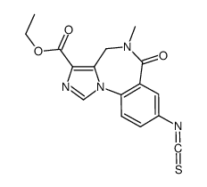 ethyl 8-isothiocyanato-5-methyl-6-oxo-4H-imidazo[1,5-a][1,4]benzodiazepine-3-carboxylate Structure