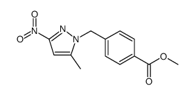 Benzoic acid, 4-[(5-methyl-3-nitro-1H-pyrazol-1-yl)methyl]-, methyl ester Structure