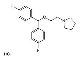 1-[2-[bis(4-fluorophenyl)methoxy]ethyl]pyrrolidine,hydrochloride Structure