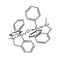 bis([2-(N,N-dimethylaminomethyl)phenyl]diphenyltin(IV))oxide Structure