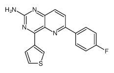6-(4-fluorophenyl)-4-(thien-3-yl)-pyrido[3,2-d]pyrimidin-2-ylamine结构式