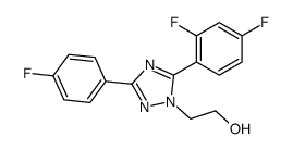 2-[5-(2,4-difluorophenyl)-3-(4-fluorophenyl)-1,2,4-triazol-1-yl]ethanol结构式