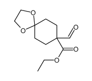 8-甲酰基-1,4-二氧杂螺[4.5]癸烷-8-羧酸乙酯结构式