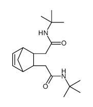 N-tert-butyl-2-[3-[2-(tert-butylamino)-2-oxoethyl]-2-bicyclo[2.2.1]hept-5-enyl]acetamide Structure