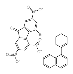5-bromo-2,4,7-trinitro-fluoren-9-one; 1-(1-cyclohexenyl)naphthalene structure