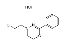 4-(2-chloro-ethyl)-2-phenyl-5,6-dihydro-4H-[1,3,4]oxadiazine, hydrochloride结构式