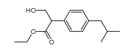 ethyl ester of p-isobutyl-2-phenyl-3-hydroxypropane acid Structure