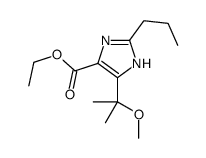 4-(1-甲氧基-1-甲基乙基)-2-丙基-1H-咪唑-5-羧酸乙酯结构式