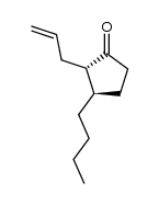 trans-3-Butyl-2-(2-propenyl)cyclopentanone结构式