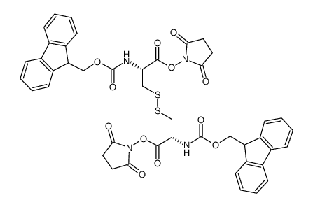 N-α,N-α-双-Fmoc-L-胱氨酸双-N-羟基琥珀酰亚胺酯(二硫键)结构式
