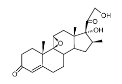 17α,21-Dihydroxy-9β,11β-epoxy-16β-methyl-pregnen-(4)-dion-(3.20) Structure