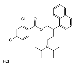 [4-[di(propan-2-yl)amino]-2-naphthalen-1-ylbutyl] 2,4-dichlorobenzoate,hydrochloride Structure