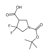 1-[(叔丁氧基)羰基] -4,4-二氟吡咯烷-3-羧酸结构式