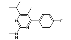 4-(4-fluorophenyl)-6-isopropyl-N,5-dimethylpyrimidin-2-amine结构式