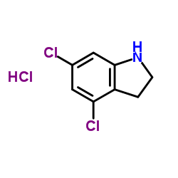 4,6-二氯二氢吲哚盐酸盐结构式
