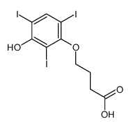 4-(3-hydroxy-2,4,6-triiodophenoxy)butanoic acid结构式
