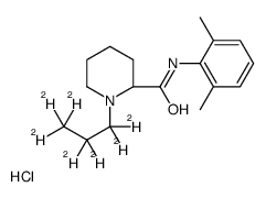 (–)-Ropivacaine-d7 hydrochloride Structure