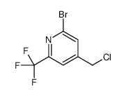2-bromo-4-(chloromethyl)-6-(trifluoromethyl)pyridine Structure