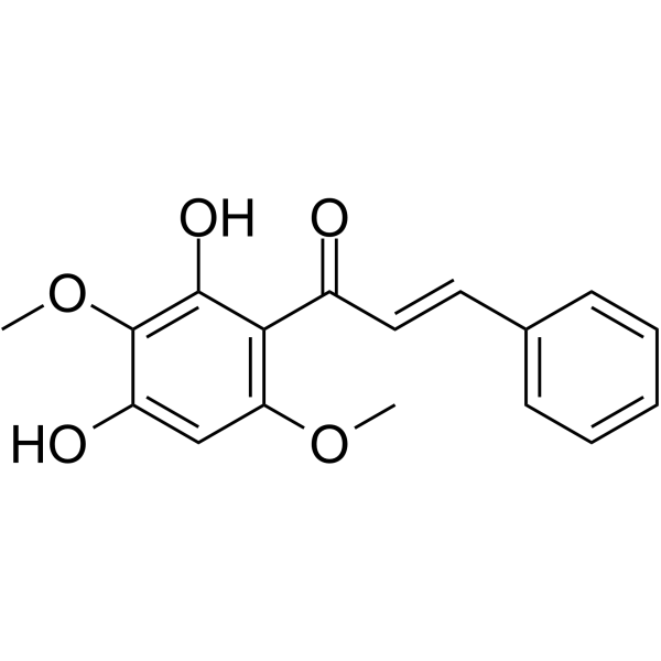 2',4'-二羟基-3',6'-二甲氧基查尔酮结构式