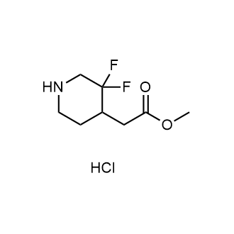2-(3,3-二氟哌啶-4-基)乙酸甲酯盐酸盐结构式