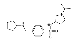 4-[(cyclopentylamino)methyl]-N-(1-propan-2-ylpyrrolidin-3-yl)benzenesulfonamide Structure