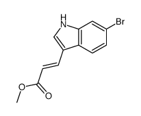 methyl 3-(6-bromo-1H-indol-3-yl)prop-2-enoate结构式