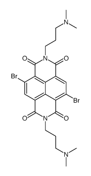 4,9-二溴-2,7-双(3-(二甲氨基丙基)苯并[lmn][3,8]菲咯林-1,3,6,8(2H,7H)-四酮结构式