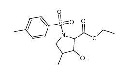 ethyl 3-hydroxy-4-methyl-1-tosylpyrrolidine-2-carboxylate Structure