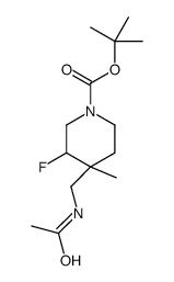 tert-butyl 4-(acetamidomethyl)-3-fluoro-4-methylpiperidine-1-carboxylate Structure