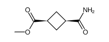 Cyclobutanecarboxylic acid, 3-(aminocarbonyl)-, methyl ester, cis- (9CI)结构式