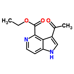 Ethyl 3-acetyl-1H-pyrrolo[3,2-c]pyridine-4-carboxylate Structure