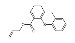 allyl 2-(2-methylthiophenoxy)benzoate结构式