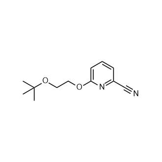 6-(2-(叔丁氧基)乙氧基)吡啶甲腈结构式