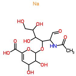 Hexose, 2-(acetylamino)-2-deoxy-3-O-(4-deoxyhex-4-enopyranuronosyl)-, sodium salt (1:1)结构式