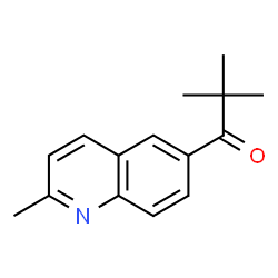 2,2-二甲基-1-(2-甲基喹啉-6-基)丙-1-酮结构式