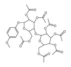 4-Methoxyphenyl 4-O-(2,3,4,6-Tetra-O-acetyl-beta-D-galactopyranosyl)-2,3,6-tri-O-acetyl-beta-D-glucopyranoside Structure