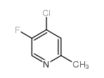 4-氯-5-氟-2-甲基吡啶结构式