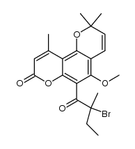 6-(2-Bromo-2-methylbutanoyl)-5-methoxy-2,2,10-trimethyl-2H,8H-benzo[1,2-b:3,4-b']dipyran-8-one Structure