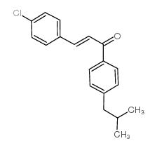 3-(4-氯苯基)-1-(4-异丁基苯基)-2-丙烯-1-酮结构式