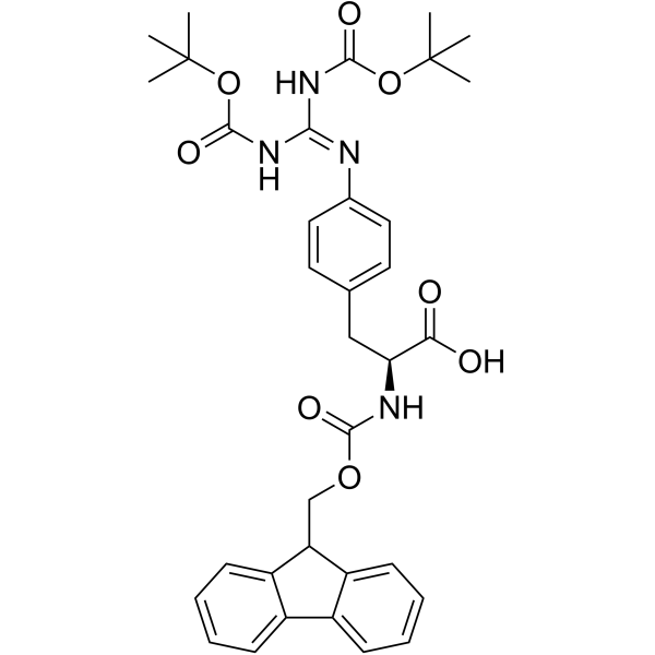 Fmoc-Phe(4-Boc2-胍基)-OH结构式