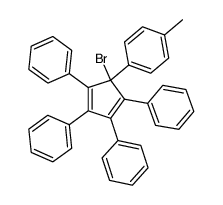 5-bromo-1,2,3,4-tetraphenyl-5-p-tolyl-1,3-cyclopentadiene Structure