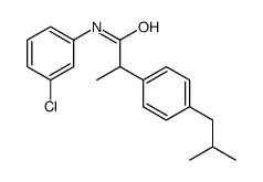 N-(3-氯苯基)-2-(4-异丁基苯基)丙酰胺结构式