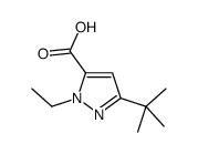 3-(叔丁基)-1-乙基-1H-吡唑-5-羧酸结构式
