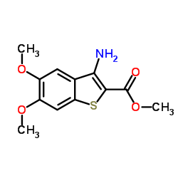3-氨基-5,6-二甲基苯并[b]噻吩-2-羧酸甲酯结构式