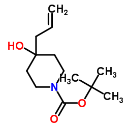 4-Hydroxy-4-(2-propenyl)piperidine-1-carboxylic acid tert-butyl ester structure