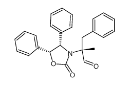(R)-2-methyl-2-((4S,5R)-2-oxo-4,5-diphenyloxazolidin-3-yl)-3-phenylpropanal Structure